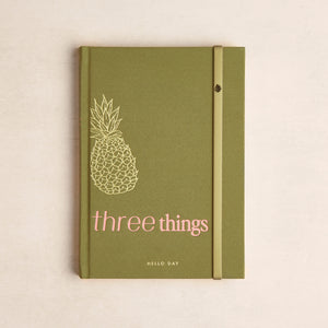 Hello Day Three Things Prompt Journal for introspection