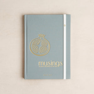 Musings prompt mindfulness journal with white snug rubber band