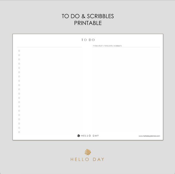 To Do & Scribbles Printable