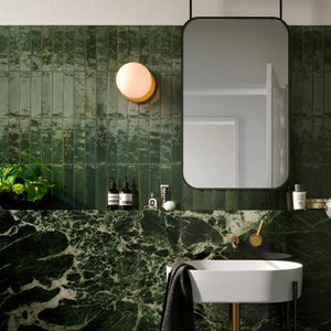 Hello Day - Green Tile Bathroom
