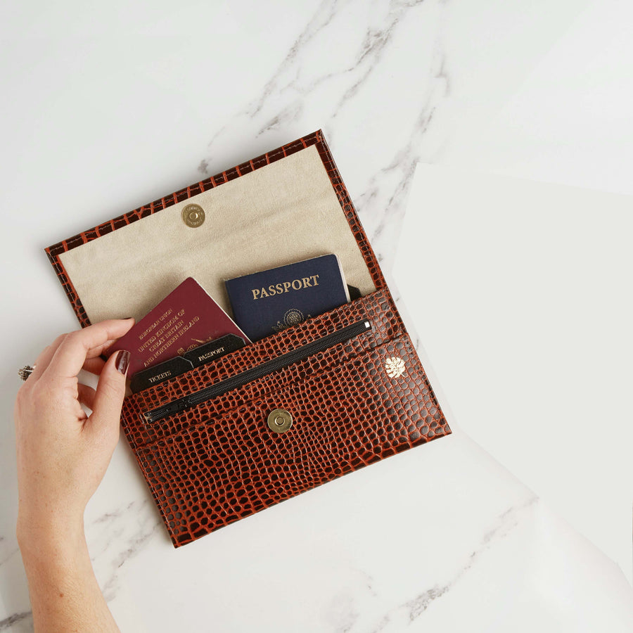 Luxury Leather Travel Organiser