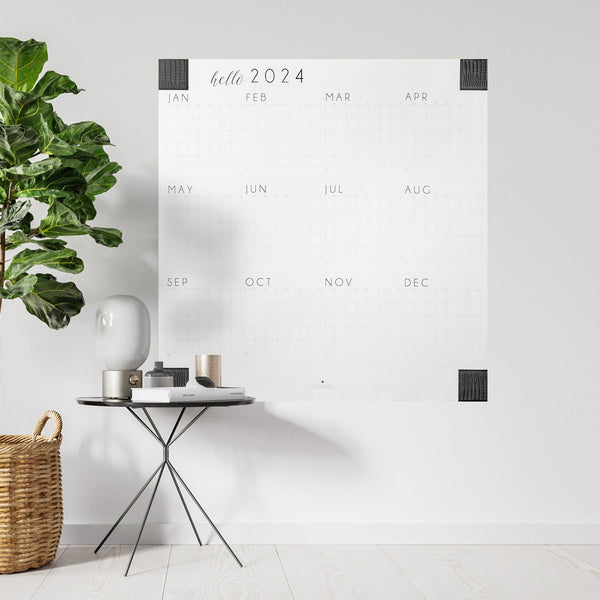 2024 Wall Calendar with Leather Corners