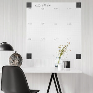 2024 Wall Calendar with Leather Corners