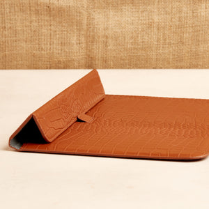 Croc Faux Leather Laptop Cover
