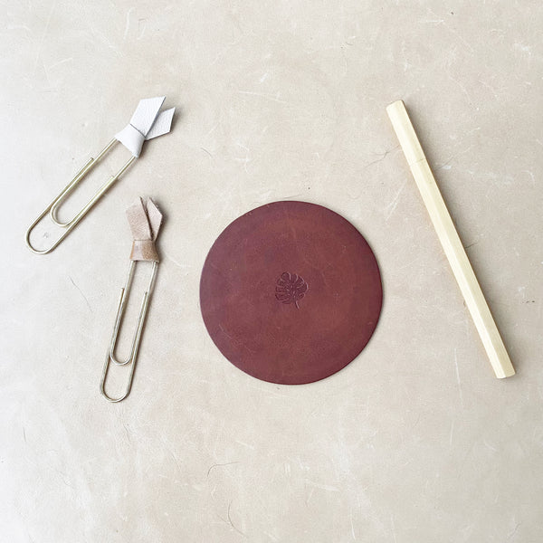 Leather Coaster & Positivity Reminder Cards
