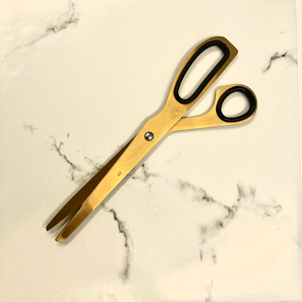 Minimal Brass Gold & Black Scissors - SAMPLE SALE