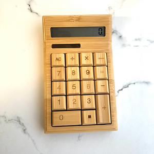 Bamboo Wooden Calculator - SAMPLE SALE
