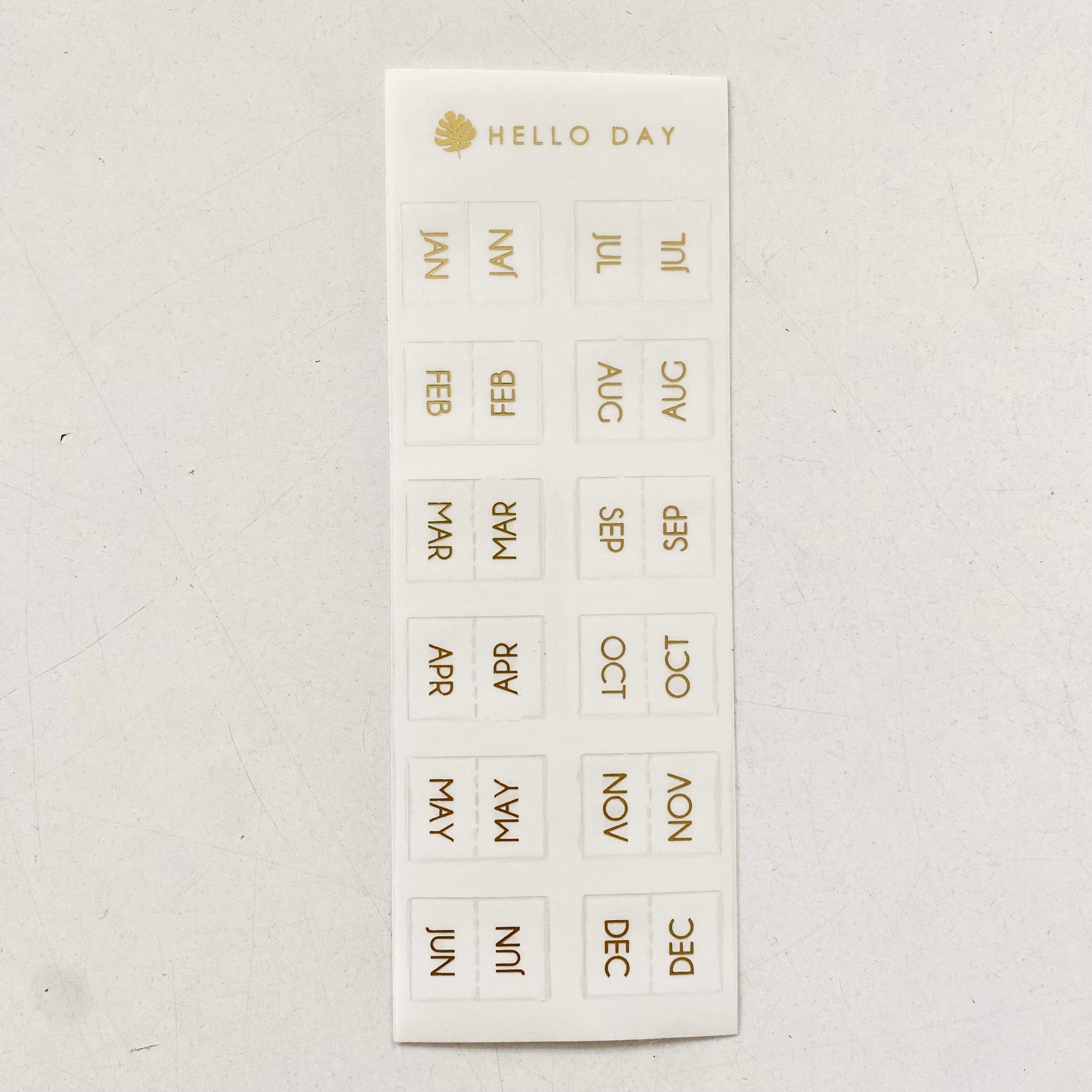 Monthly Tab Gold Stickers - Hello Day