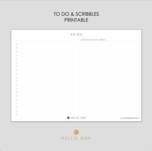 To Do & Scribbles Printable