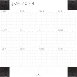 2024 Wall Calendar with Leather Corners