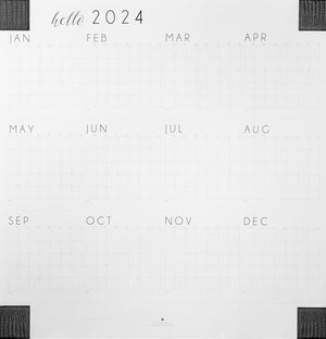 2024 Wall Calendar with Leather Corners