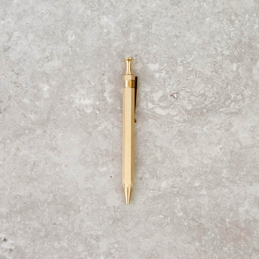 Debonaire Hexagon Brass Ballpoint Pen