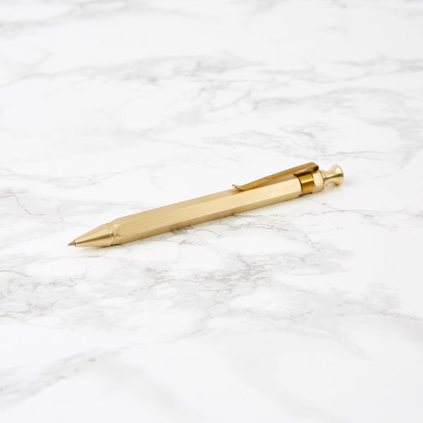 Debonaire Hexagon Brass Ballpoint Pen