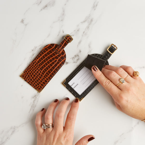Luxury Leather Luggage Tag