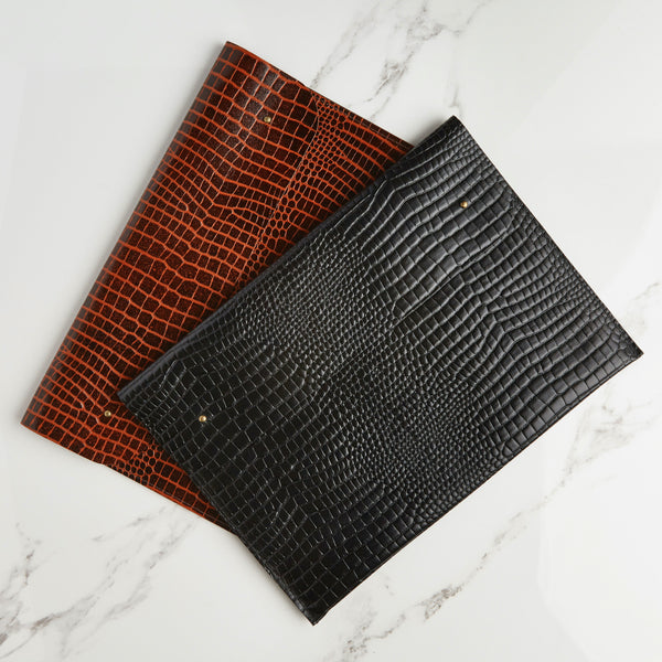 Croc Leather A4 Portfolio