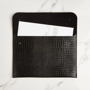 Croc Leather A4 Portfolio