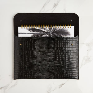 Croc Leather A4 Portfolio