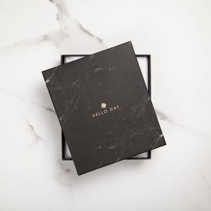 Desk Notepad - Carrara Marble: White