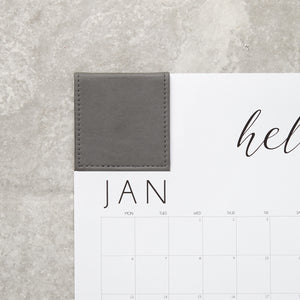 2024 Wall Calendar with Leather Corners