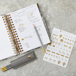 Gold Planner Stickers: Assorted Pack of 3