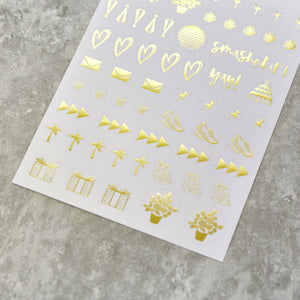 Gold Planner Stickers: Assorted Pack of 3