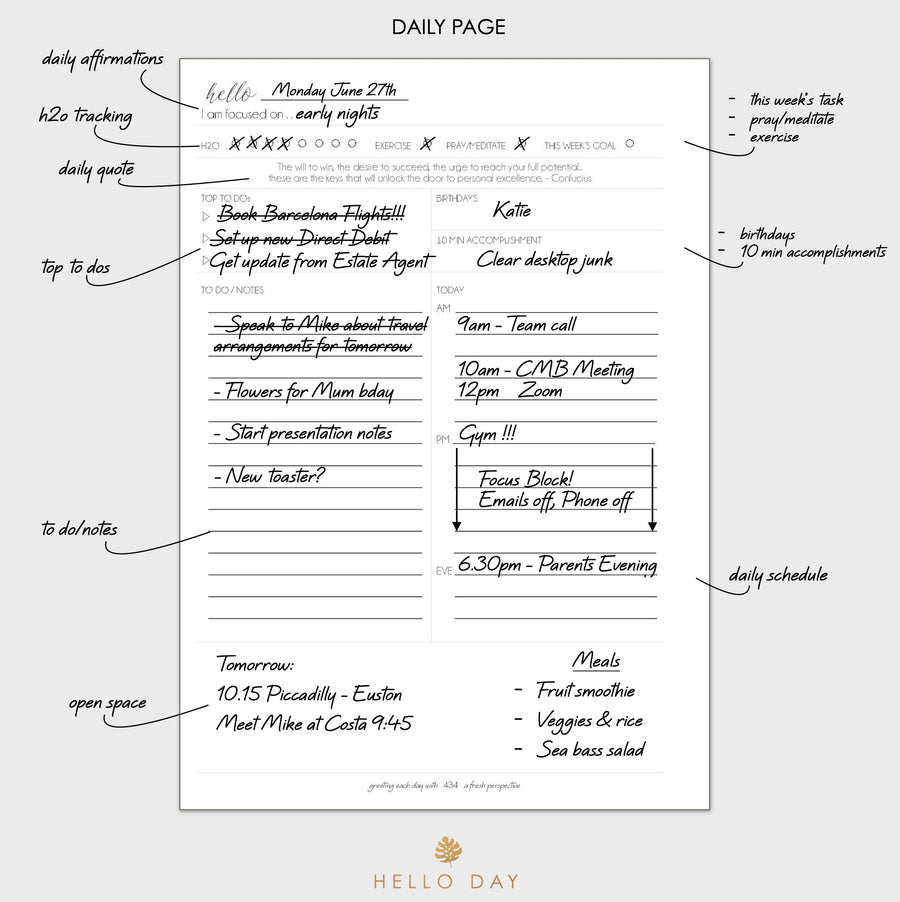 Daily Planning Page Printable