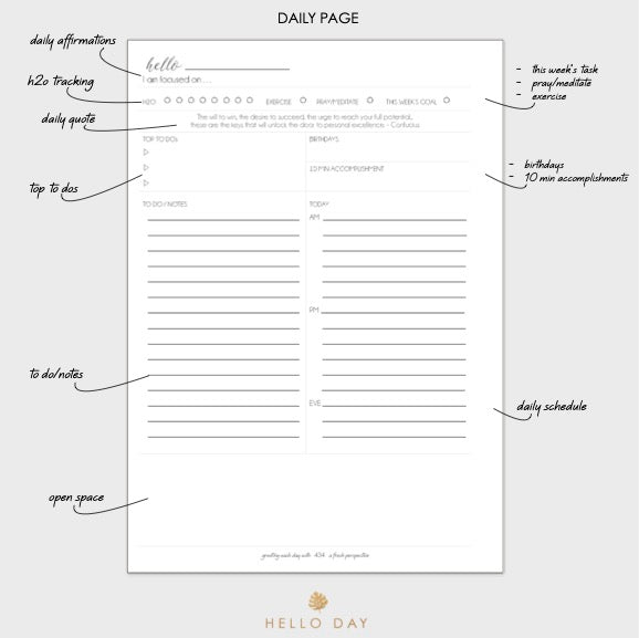 Daily Planning Page Printable