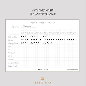 Monthly Habit Tracker