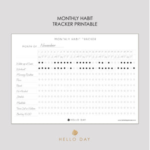 Monthly Habit Tracker