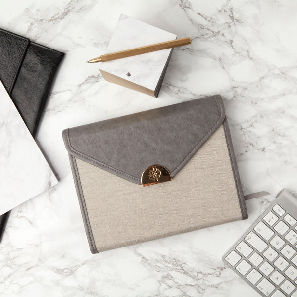 Slightly Imperfect Chic Grey Planner Cover