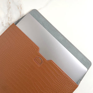 Croc Faux Leather Laptop Cover