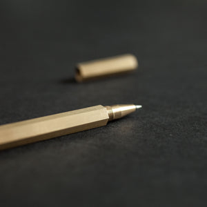 Close Up Hexagon Brass Pen