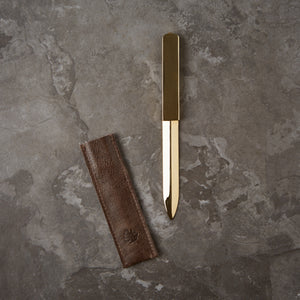 Debonaire Letter Opener with Leather Sleeve