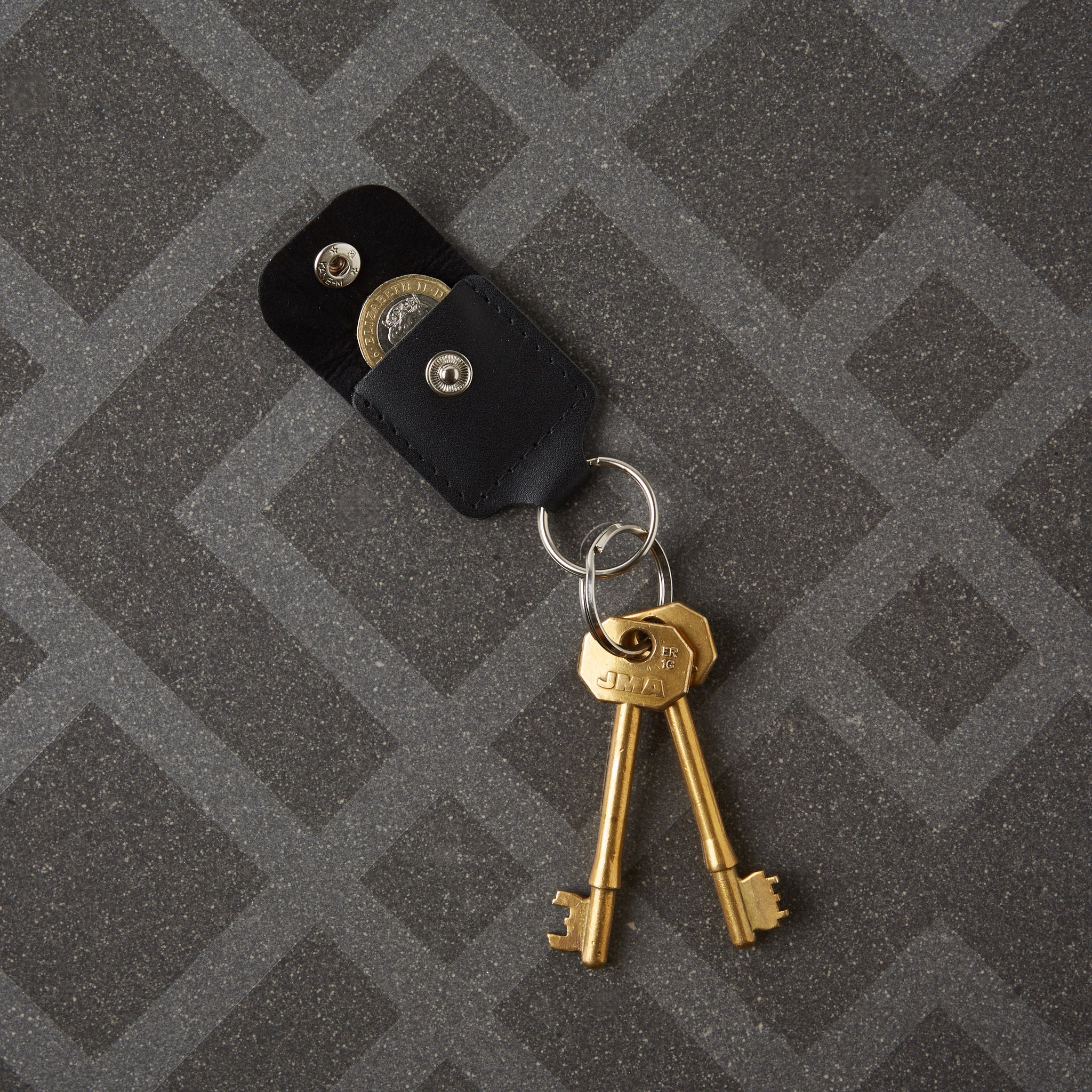 Debonaire Leather Key Ring Coin Holder