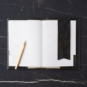 Debonaire Vintage Black Leather Bookmark