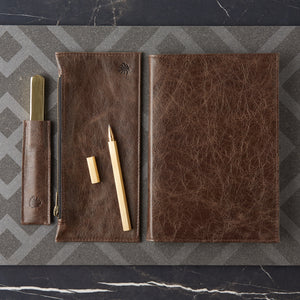 Debonaire Letter Opener with Leather Sleeve