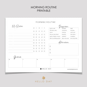 Morning Routine Printable