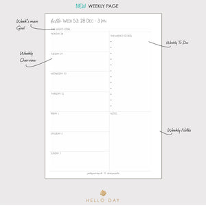 2024 Debonaire Minimal Daily Planner: Dusk