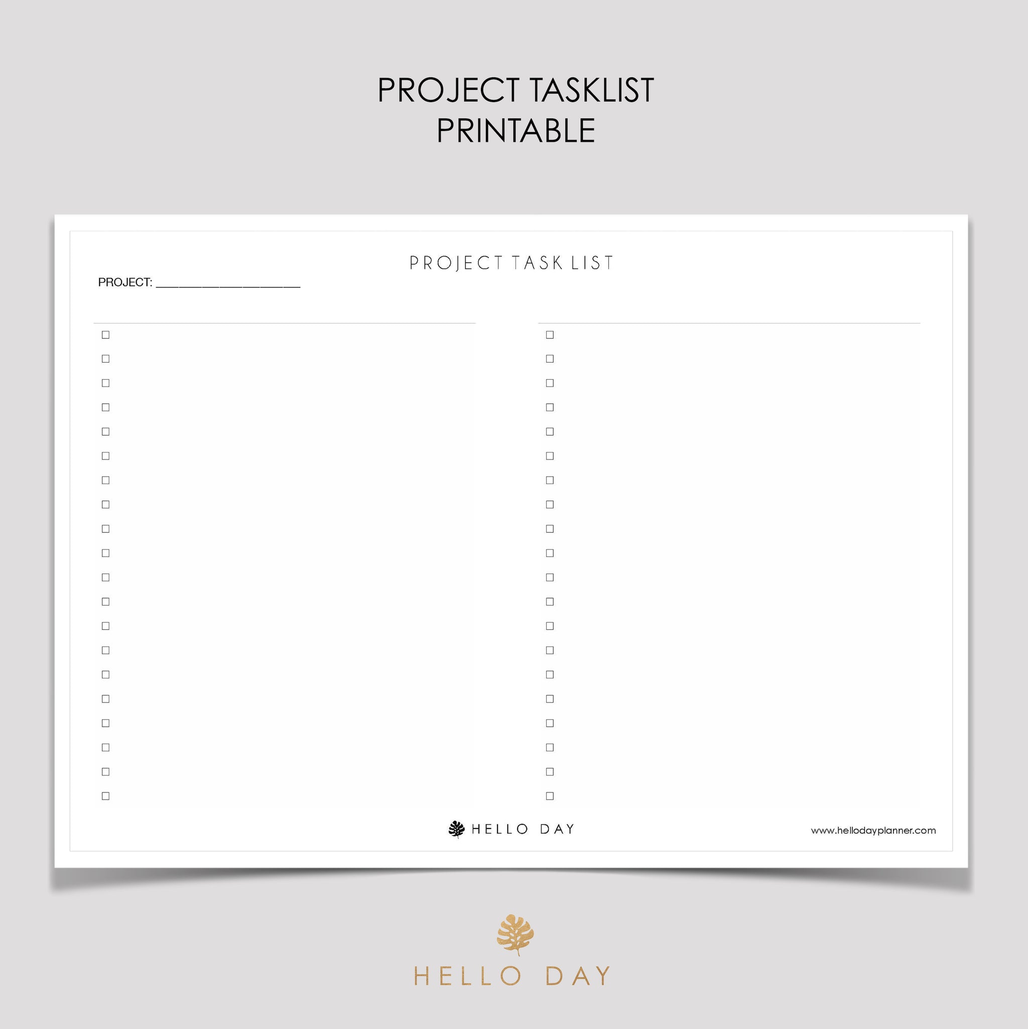 Project List Printable Hello Day project-list-printable-hello-day
